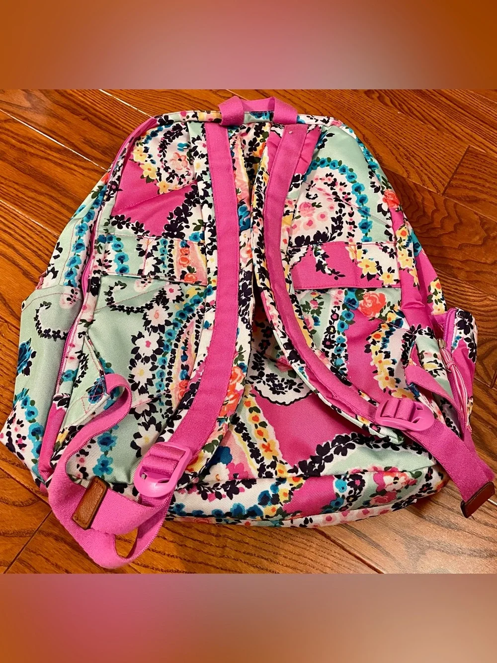 Vera Bradley  Wildflower Paisley Floral Print Backpack with Multicolor Accent